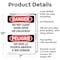 Signmission Do Not Leave Door Open Or Unlocked Bilingual, 7 in W x Rectangle, Aluminum OS-2PACK-DS-A-710-VS-1152 - alternate 3